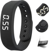 Black Stirwake silent alarm band with LED time display